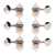 Waverly High Ratio Guitar Tuners with Vintage Oval Knobs for Solid Pegheads, Nickel, 3L/3R