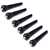 Waverly Black Bridge Pins, Unslotted, oversized, white dot, set of 6